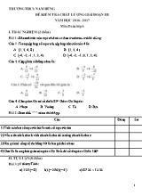 Đề chất lượng giai đoạn III môn Toán Lớp 6 - Năm học 2016-2017 - Trường THCS Nam Hùng (Có đáp án)